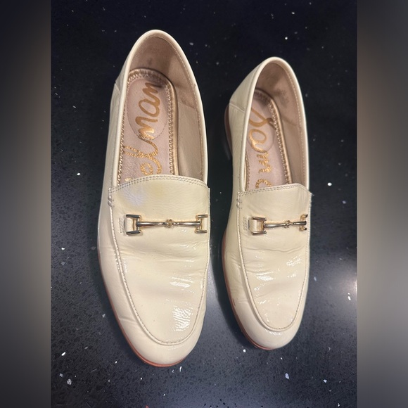 Sam Edelman Woman’s 6.5 Loraine Patent White Leather Loafers - Picture 2 of 7